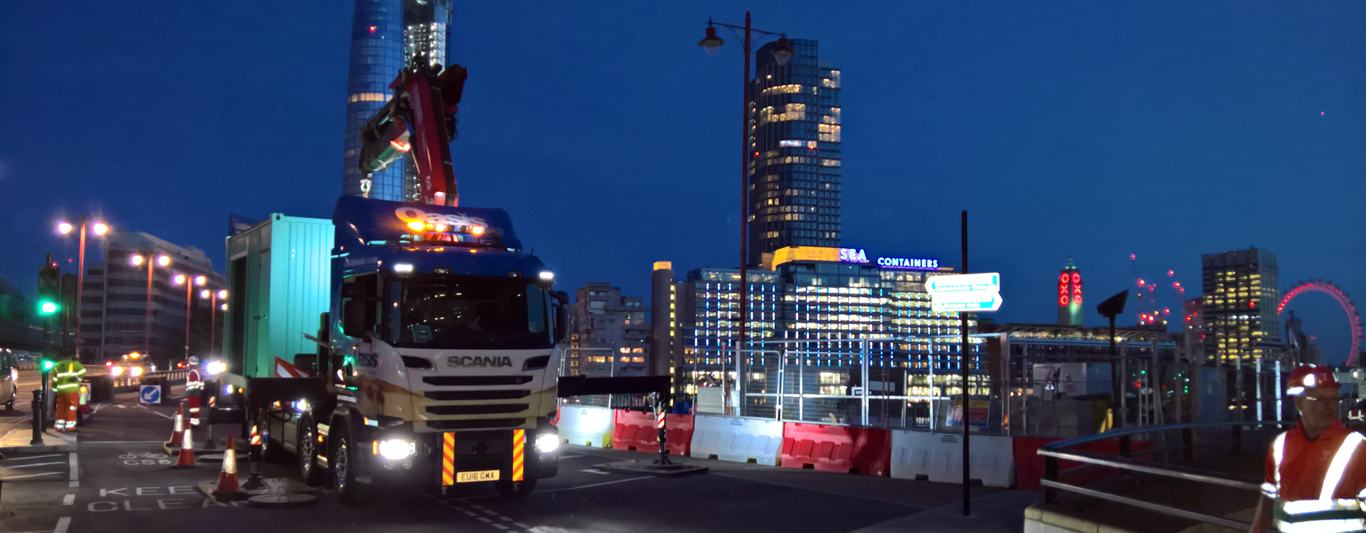 Transport and lifting by night